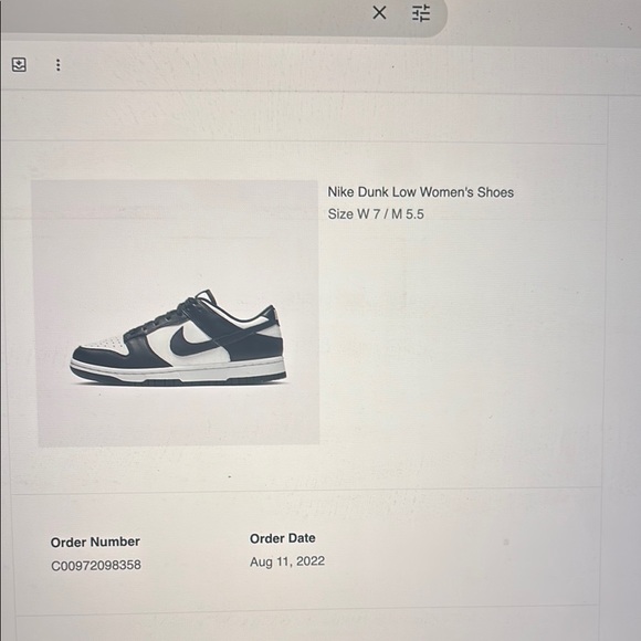 EUC Nike Dunk Low Women’s size 7 men’s 5.5 black and white panda - Picture 5 of 5